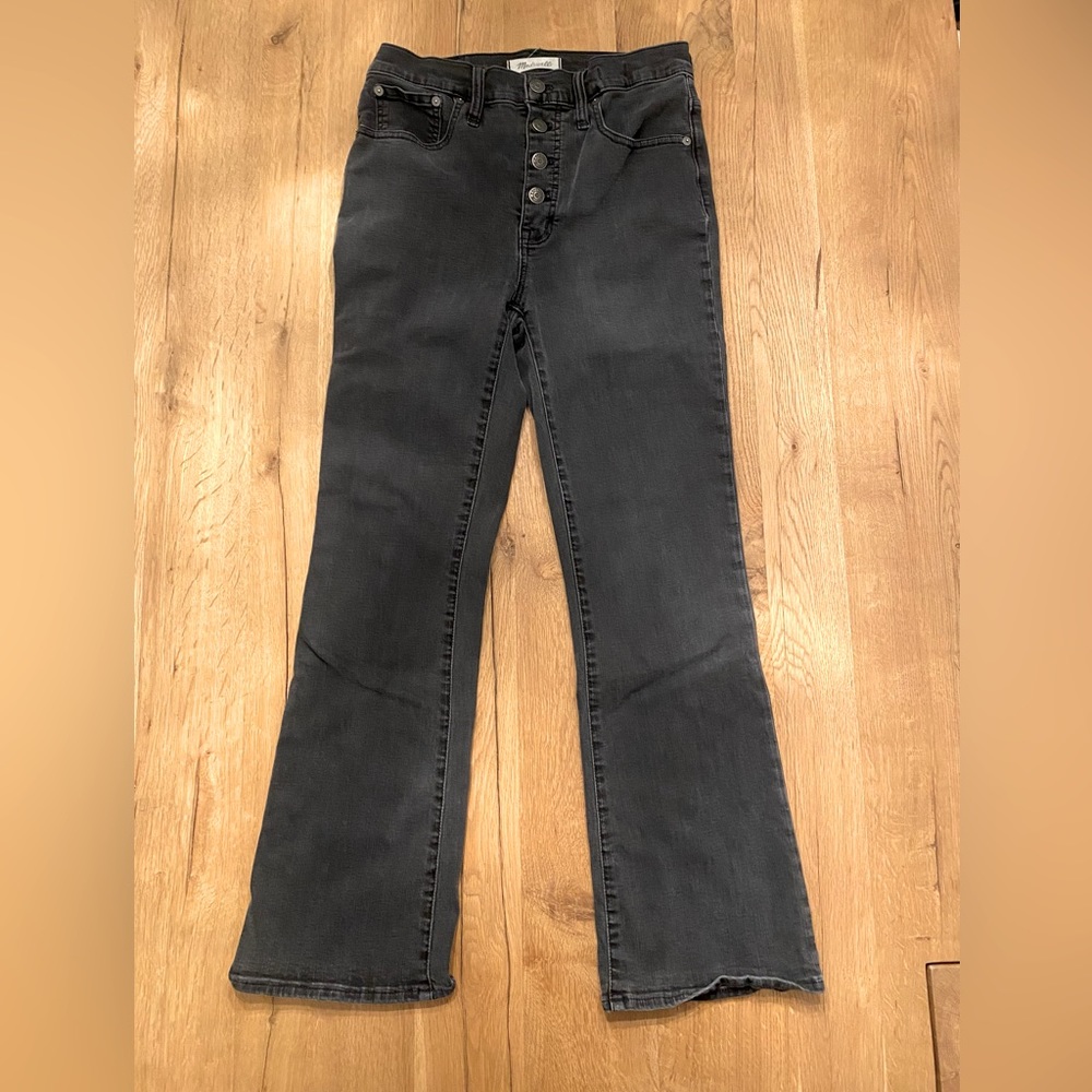 Madewell Cali Demi-Boot Black Jeans Size 28T